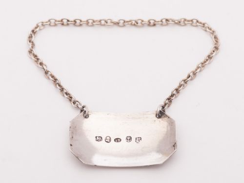 Nice Georgian Silver Sherry Decanter Label 1825