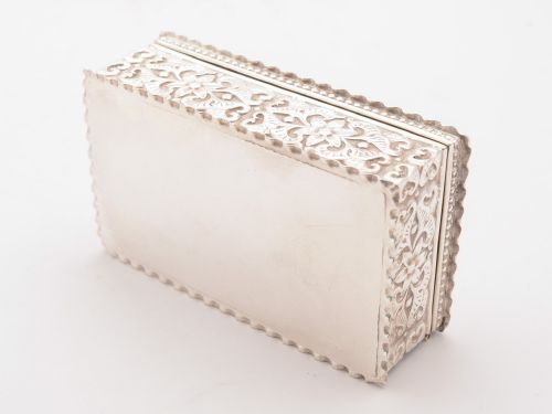Nice Victorian Silver Plated Trinket Box Circa 1890