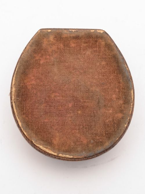 Good Victorian Brass Horseshoe Shaped Note holder 1879