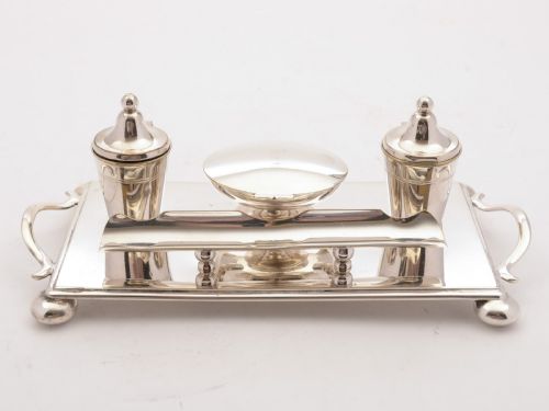 Unusual Arts & Crafts Style Ink Stand Circa 1900