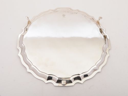 Charming Art Deco Silver Plated Salver Circa 1930