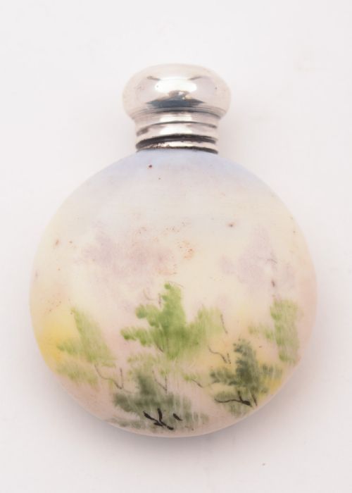 Gorgeous Edwardian China Scent Bottle Birmingham 1904