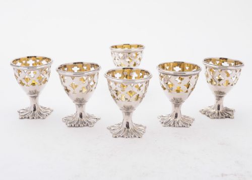 Nice Set of 6 Victorian Egg Cups Circa 1880
