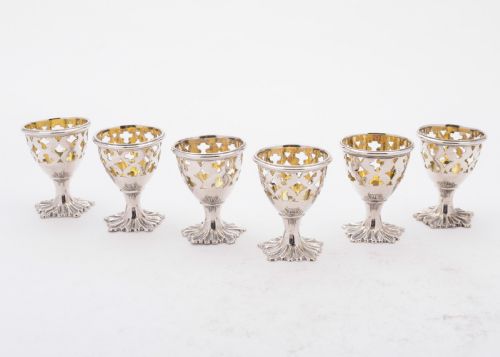 Nice Set of 6 Victorian Egg Cups Circa 1880