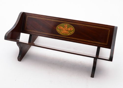 Wonderful Edwardian Mahogany Inlaid Book Trough Circa 1905