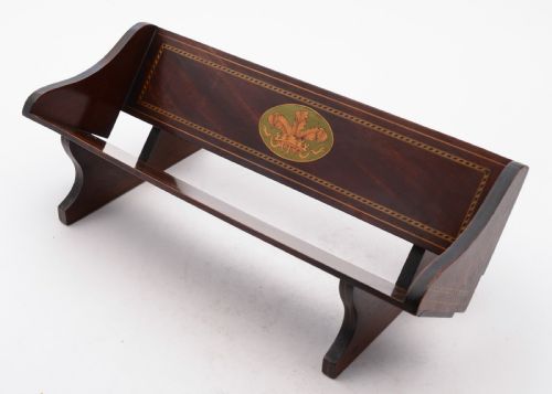 Wonderful Edwardian Mahogany Inlaid Book Trough Circa 1905
