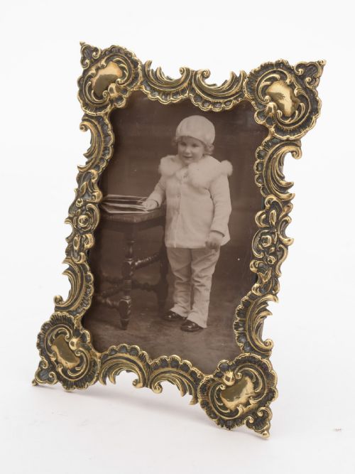 Charming Edwardian Cast Brass Photo Frame Circa 1905