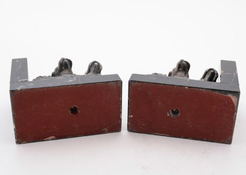 Cute Pair of French Art Deco Dog Bookends Circa 1930