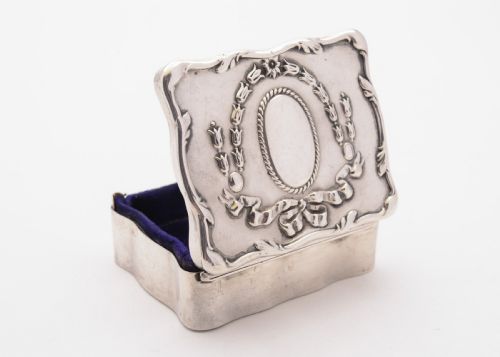 Charming Edwardian Silver Trinket Box Birmingham 1907