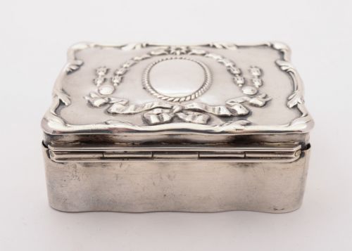 Charming Edwardian Silver Trinket Box Birmingham 1907
