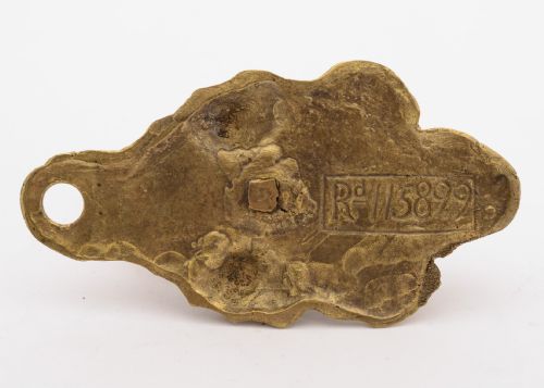 Fabulous Victorian Brass Crocodile Note Holder 1884