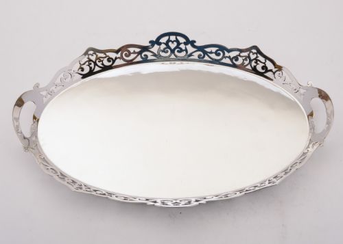 Stunning Edwardian Silver Plated Gallery Tray Circa 1905