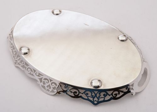 Stunning Edwardian Silver Plated Gallery Tray Circa 1905