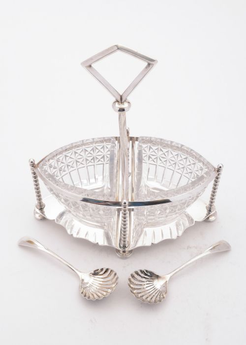 Gorgeous Glass and Silver Plated Cream and Sugar Circa 1890