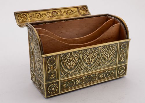 Art Nouveau Brass Document Box Circa 1900