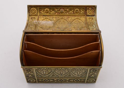 Art Nouveau Brass Document Box Circa 1900
