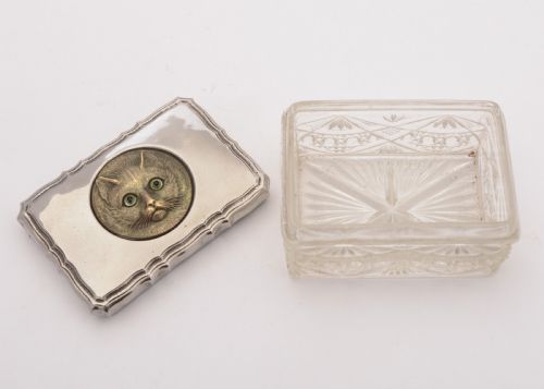 Nice Trinket Box with Cat Face Lid 1911