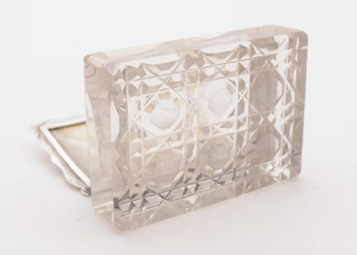 Wonderful Edwardian Silver Topped Stamp Box Birmingham 1904