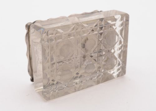 Wonderful Edwardian Silver Topped Stamp Box Birmingham 1904