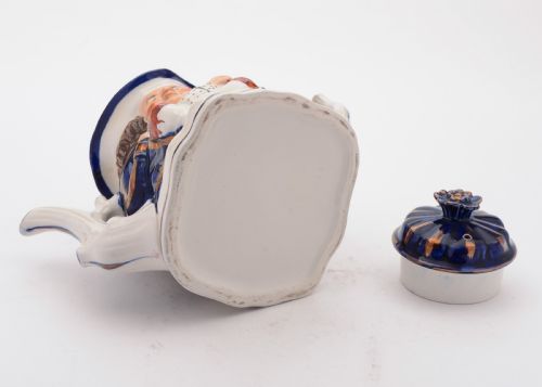 Lovely Toby Style Staffordshire China Teapot Circa 1890