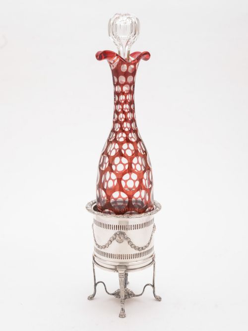 Gorgeous Victorian Decanter in Stand Circa 1890