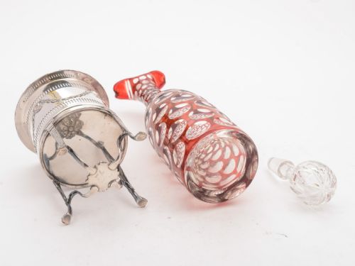 Gorgeous Victorian Decanter in Stand Circa 1890