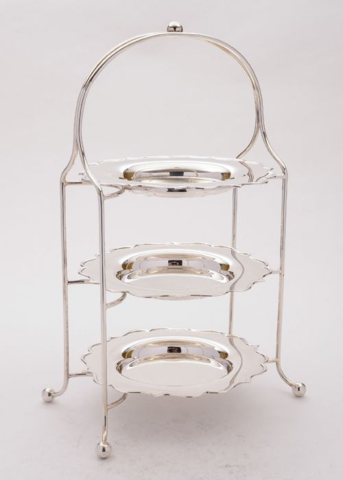 Superb Art Deco Three Tier Cake Stand Circa 1930