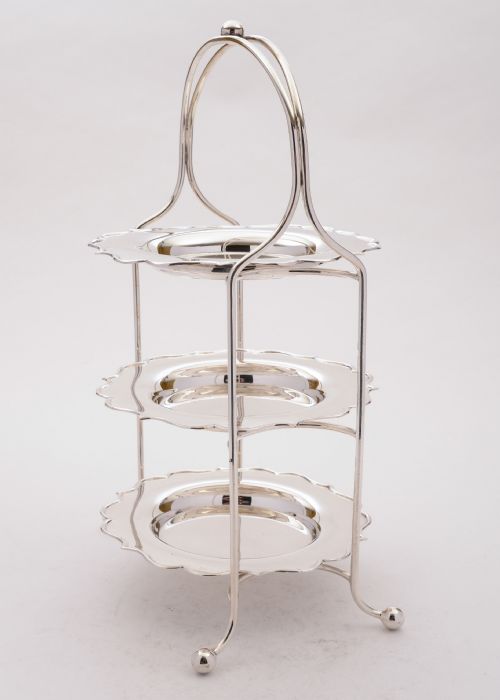 Superb Art Deco Three Tier Cake Stand Circa 1930