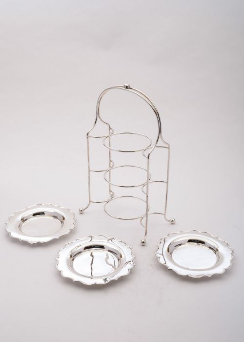 Superb Art Deco Three Tier Cake Stand Circa 1930