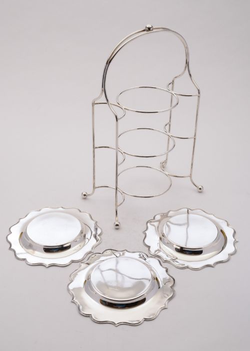 Superb Art Deco Three Tier Cake Stand Circa 1930