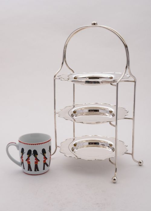 Superb Art Deco Three Tier Cake Stand Circa 1930