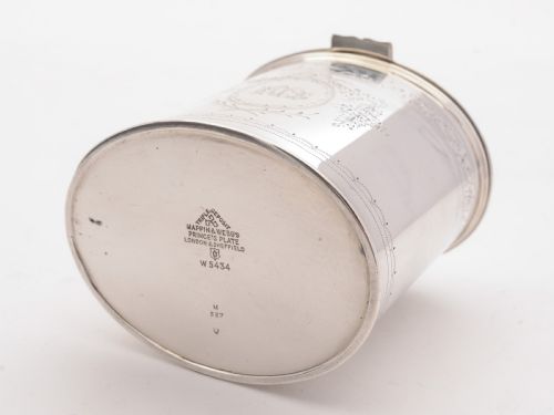 Good Victorian Tea Caddy With Spoon Circa 1890