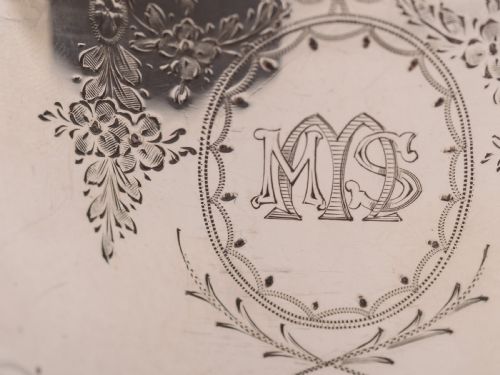 Good Victorian Tea Caddy With Spoon Circa 1890