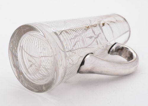 Lovely American Silver Overlay Jug/Pitcher Circa 1900