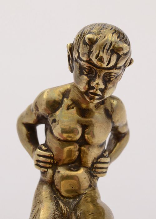 Nice Edwardian Brass Fawn Paperweight Circa 1905