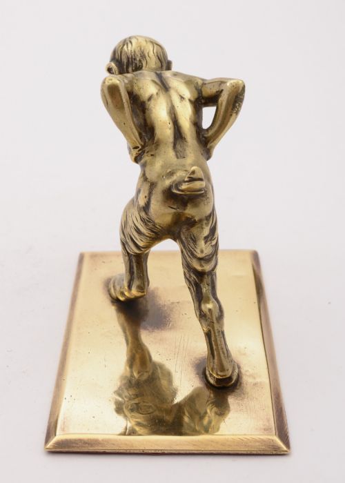 Nice Edwardian Brass Fawn Paperweight Circa 1905