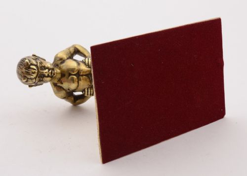 Nice Edwardian Brass Fawn Paperweight Circa 1905