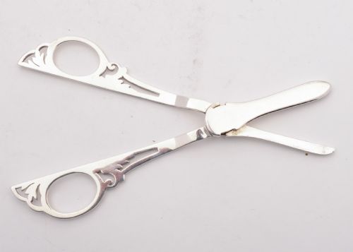 Gorgeous Edwardian Cased Silver Plated Grape Scissors Circa 1905