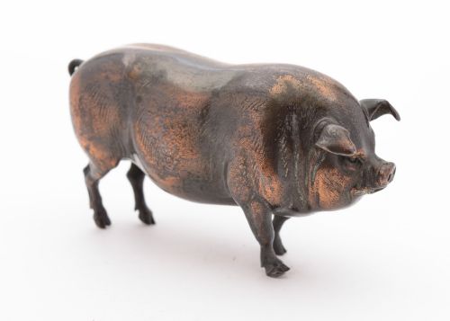Fabulous Vienna Bronze Boar Ornament Circa 1900