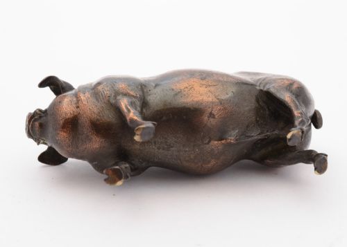 Fabulous Vienna Bronze Boar Ornament Circa 1900