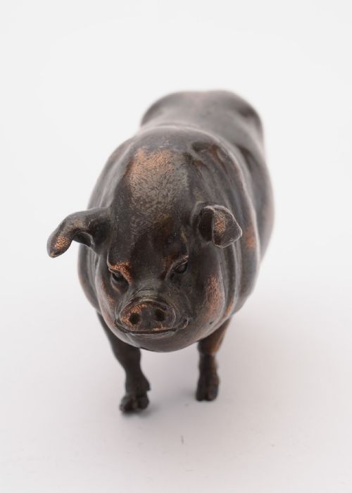 Fabulous Vienna Bronze Boar Ornament Circa 1900