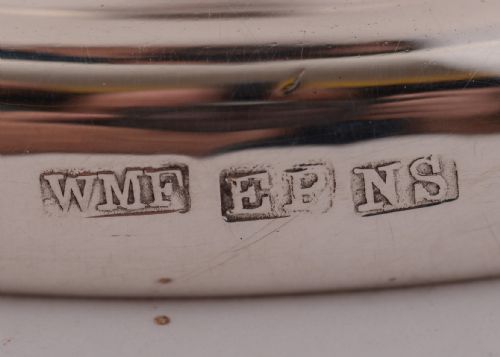 Good WMF Silver Plated Salad Bowl With Servers Circa 1900