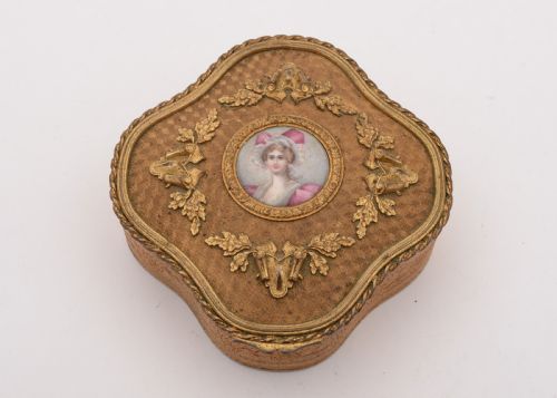 Beautiful French Brass Gilt Jewellery Box Circa 1900