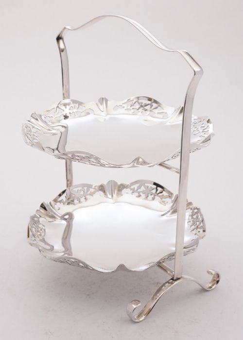 Superb Art Deco Two Tier Cake Stand Circa 1930