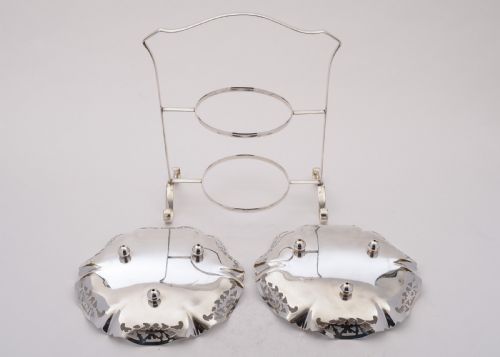 Superb Art Deco Two Tier Cake Stand Circa 1930