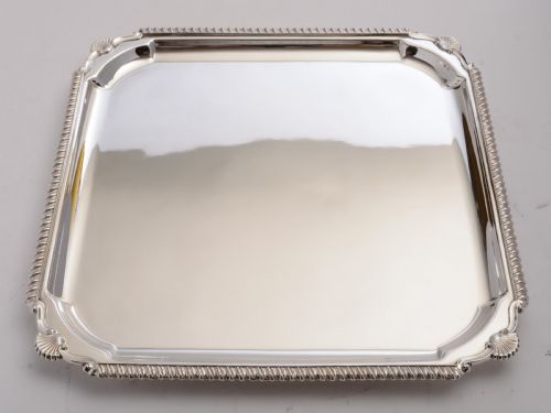 Good Art Deco Silver Plated Salver Circa 1930