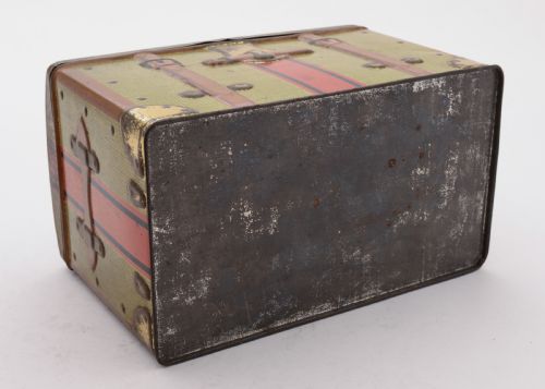 Schöne, neuartige Süßigkeitendose aus Blech, um 1900