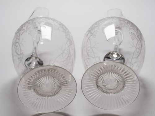 Stunning Pair of Cut G;ass Claret Jugs Circa 1880