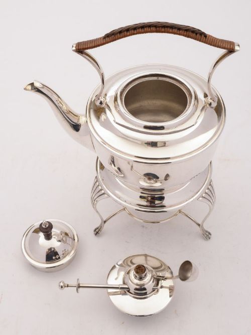 Nice Edwardian Silver Plated Kettle on Stand Circa 1905