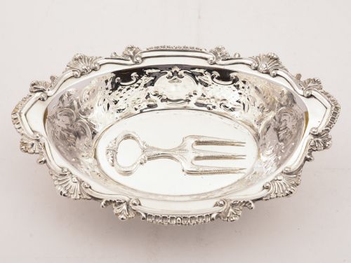 Fabulous Victorian Silver Plated Bread Basket Circa 1890